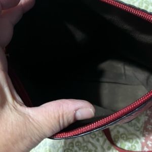 Red crossbody purse